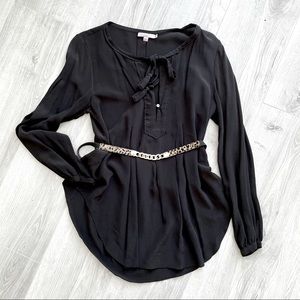 Silk tunic with ties